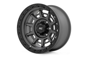 Chevrolet K10 Suburban Wheel - Rough Country - 85 Series, Simulated Beadlock - Gunmetal Gray/Black - '69-'86